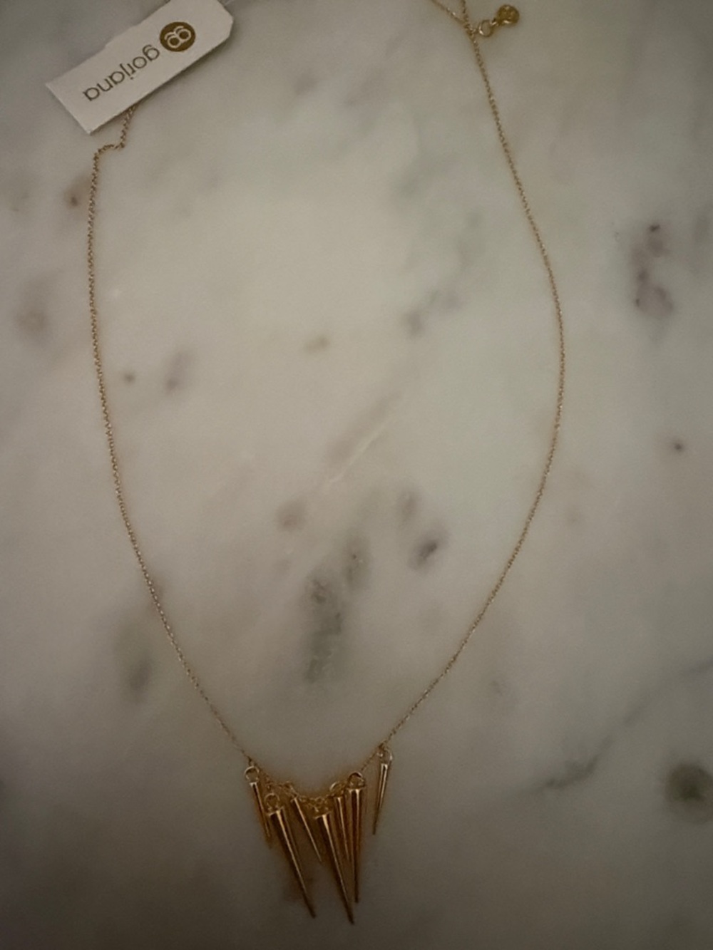 Gorjana Gold  Cersi tiered goldSpike Cluster Necklace
